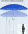 Songmics Sonnenschirm Ø200cm rund UPF 50+ neigbar blau (GPU65BUV1)