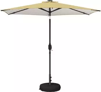 vidaXL Garten Sonnenschirm mit LED-Lichtern 270 x 270 cm Polyester (42036264)