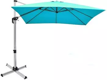 Costway Ampelschirm &Oslash;300cm neigbar mit Kurbel, blau (OP70233NY)