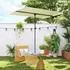 Outsunny Sonnenschirm Aluminium Polyester 205 x 150 x 215 cm Beige (DE84D-342V00BG0431)