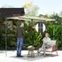 Outsunny Sonnenschirm Aluminium Polyester 205 x 150 x 215 cm Beige (DE84D-342V00BG0431)