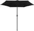 furnicato Sonnenschirm mit Aluminium-Mast 270x246 cm Schwarz
