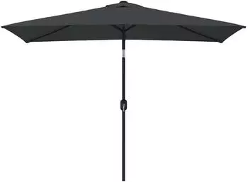 furnicato Sonnenschirm mit Metall-Mast 300x200 cm Anthrazit