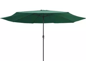 furnicato Sonnenschirm mit Metall-Mast 390 cm Gr&uuml;n