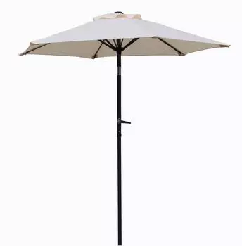 Gardissimo New Sunny Sonnenschirm rund &Oslash;180cm, UV-Schutz 50+, natur