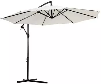 Outsunny Ampelschirm mit Handkurbel (84D-037CW)