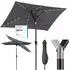 Sekey Sonnenschirm 300 x 200 cm Rechteckig mit LED Solar (UB213)