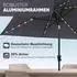 Sekey Sonnenschirm 300 x 200 cm Rechteckig mit LED Solar (UB213)
