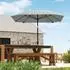 Outsunny Sonnenschirm Polyester Aluminium Dunkelgrau 2,33 x 2,33 x 2,4 m (DE84D-386V00CG0431)