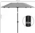 Outsunny Sonnenschirm Polyester Aluminium Dunkelgrau 2,33 x 2,33 x 2,4 m (DE84D-386V00CG0431)