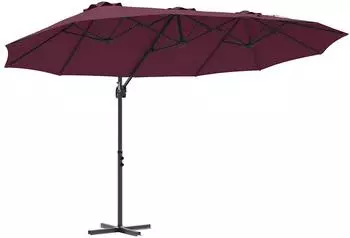 vidaXL Sonnenschirm Bordeauxrot 372 x 198 x 243 cm (42003381)