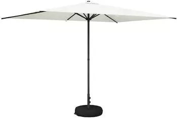 vidaXL Garten-Sonnenschirm 200 x 300 cm Polyester Rechtwinklig Creme (42036204)