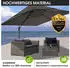 Brast Sonnenschirm 3x3m rechteckig LED grau