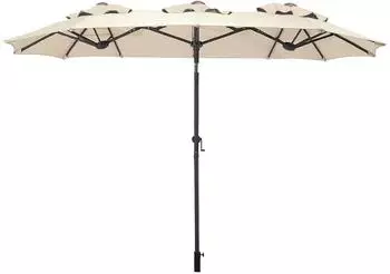 Spetebo Doppel-Sonnenschirm mit Kurbel 300x150cm UV 50+ (36042)