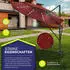 tillvex Round offset parasol 330 cm with LED rot