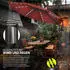 tillvex Round offset parasol 330 cm with LED rot