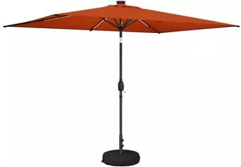 vidaXL Garten Sonnenschirm mit LED-Lichtern 200 x 300 cm Polyester (42036243)