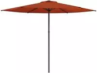 vidaXL Gartensonnenschirm Rechteckig 3 x 3 m Polyester Terrakotta