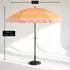 MICA Decorations Neigbarer Sonnenschirm Streifenmuster Polyester/Stahl Rosa/Orange 238x Ø195cm