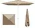 Paramondo interpara Sonnenschirm quadratisch 3x3m, Polyester, creme/weiß (interpara)