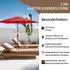 Angel Living Sonnenschirm rund Ø300cm, Polyester, rot, UV50+ (5812250)