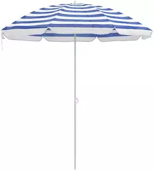 vidaXL Sonnenschirm Blau und Wei&szlig; 161 x 161 x 193 cm Polyester (4010656)