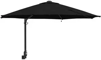 vidaXL Garten-Sonnenschirm Schwarz 248 x 248 x 148 cm (42003249)