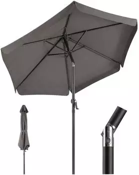 Sekey Sonnenschirm rund 200cm, knickbar, UV50+ (200x200cm)
