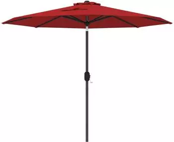 Costway Sonnenschirm sechseckig &Oslash;270cm neigbar weinrot (OP2806BUG)