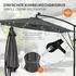 ML-Design Ampelschirm Ø300cm LED Solar, anthrazit, Aluminium, UV50+, 360° drehbar (490018124)