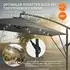 ML-Design Ampelschirm Ø300cm LED Solar, anthrazit, Aluminium, UV50+, 360° drehbar (490018124)