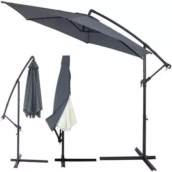 Kingsleeve Ampelschirm Ø300cm, Aluminium, anthrazit, UV 30+ (996253)