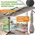 Kesser Holly Ampelschirm LED Solar, Aluminium, Ø350cm (Holly)
