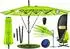 Kesser Doppel-Ampelschirm 4,6x2,7m 360° drehbar, neigbar, Aluminium, LED