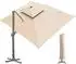 LuxusKollektion Ampelschirm rechteckig 300x400cm, 360° drehbar, wasserdicht, khaki
