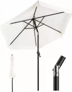 Sekey Sonnenschirm rund, knickbar, UV50+, 200cm, creme