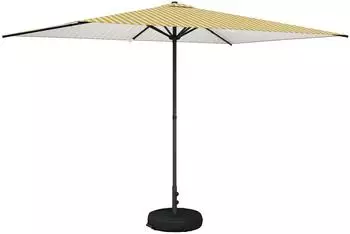 vidaXL Rechteckiger Gartenschirm mit Fu&szlig; 200x300cm Polyester