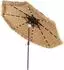 Costway Hawaii Sonnenschirm 270cm PE-Stroh, Solar-LED, Doppeldach, neigbar (ZB33830DE)