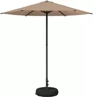 vidaXL Garten-Schirm mit Fu&szlig; 230 x 230 cm Polyester Rechteckig Taupe