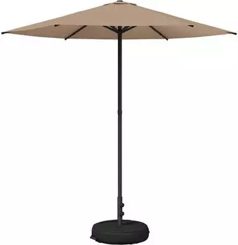 vidaXL Sonnenschirm mit Fu&szlig; 230x230cm Polyester rechteckig taupe (42036214)