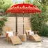 vidaXL Balinesischer Sonnenschirm mit Sockel rot 215x215x260cm