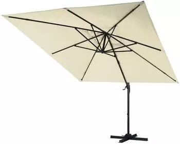 Gardissimo Cannes XL Ampelschirm rechteckig 350x270cm, Aluminium, natur, UV50+