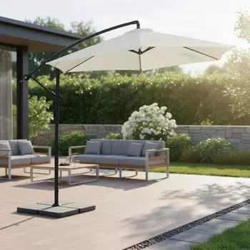 Mucola Ampelschirm Ø300cm mit LED-Beleuchtung, beige