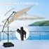 Costway Ampelschirm Ø300cm 40 Solar-LEDs UV-Schutz, beige (NP11133BE)