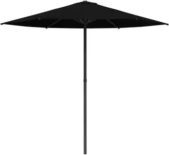 vidaXL Gartensonnenschirm 230x230cm Polyester rechteckig schwarz
