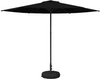 vidaXL Garten-Schirm mit Fu&szlig; 300 x 300 cm Polyester Rechtwinklig