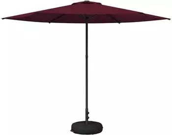 vidaXL Gartenschirm mit Fu&szlig; 300x300cm, Polyester, rechteckig