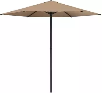 vidaXL Gartensonnenschirm 230x230cm Polyester rechteckig taupe