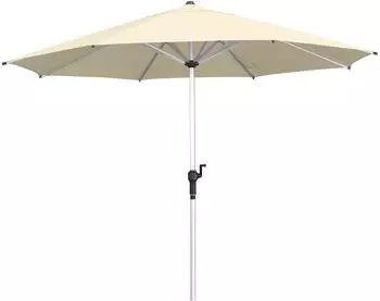 anndora Sonnenschirm Aluminium 350cm rund mit Kurbelsystem, natural