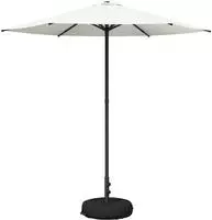 vidaXL Garten-Schirm mit Fu&szlig; Rechteckig 2,3 x 2,3 m Polyester Creme